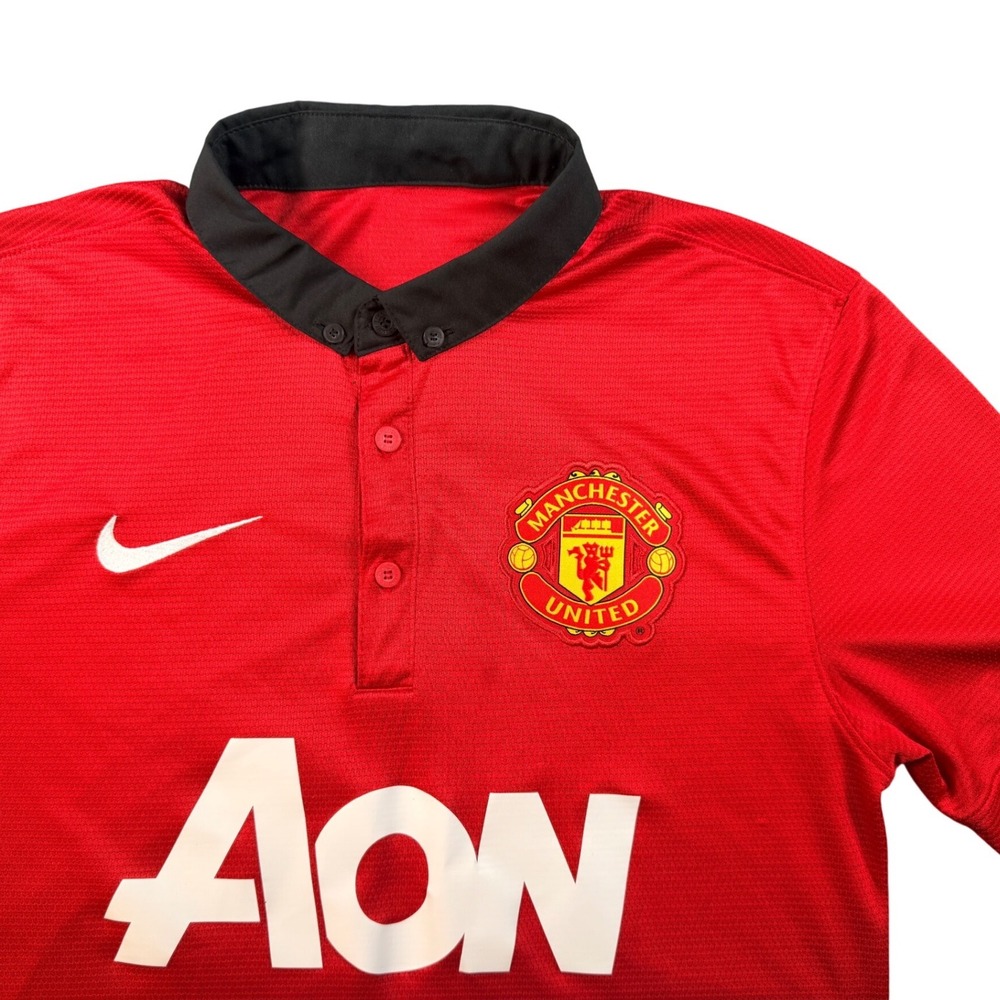 Nike Manchester United AON‎ Jersey Polo Shirt Small Red Dri-Fit Soccer Futbol